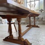 3m oak table from 1950 with its extensions