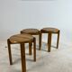 Mid-century stool trio, 1970