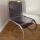 Vintage Space Age armchair in smoked plexiglass and chrome – 1970s