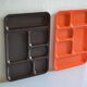 Set of 2 vintage 70's meal trays