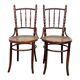 Set of Two Antique Fischel Bentwood Chairs – Vienna Café Chairs – Cane Seat