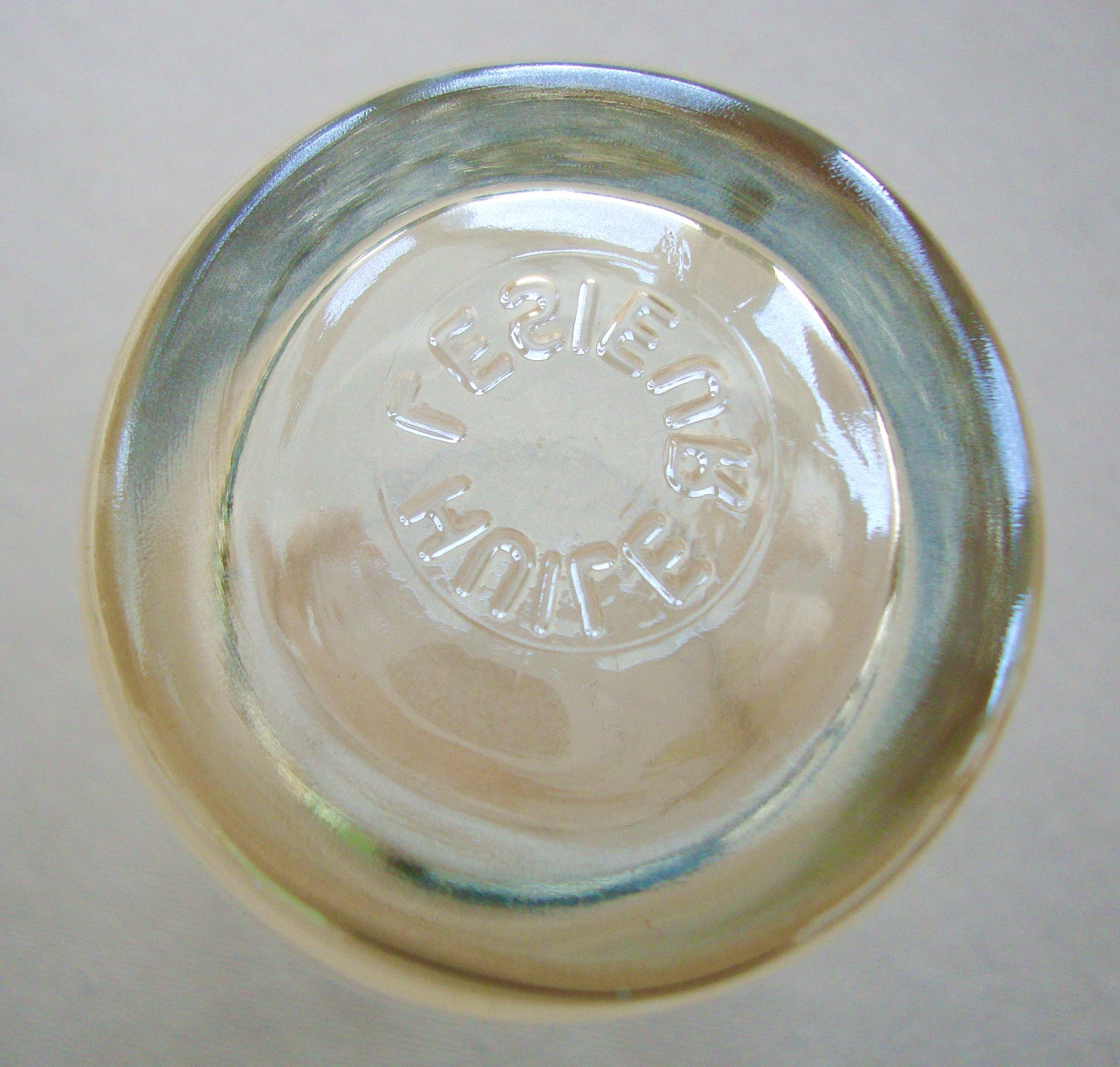 Set de 6 verres à eau jaunes vintage