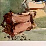 Tableau signé H. MARMONTES – Aquarelle - PONT-AVEN