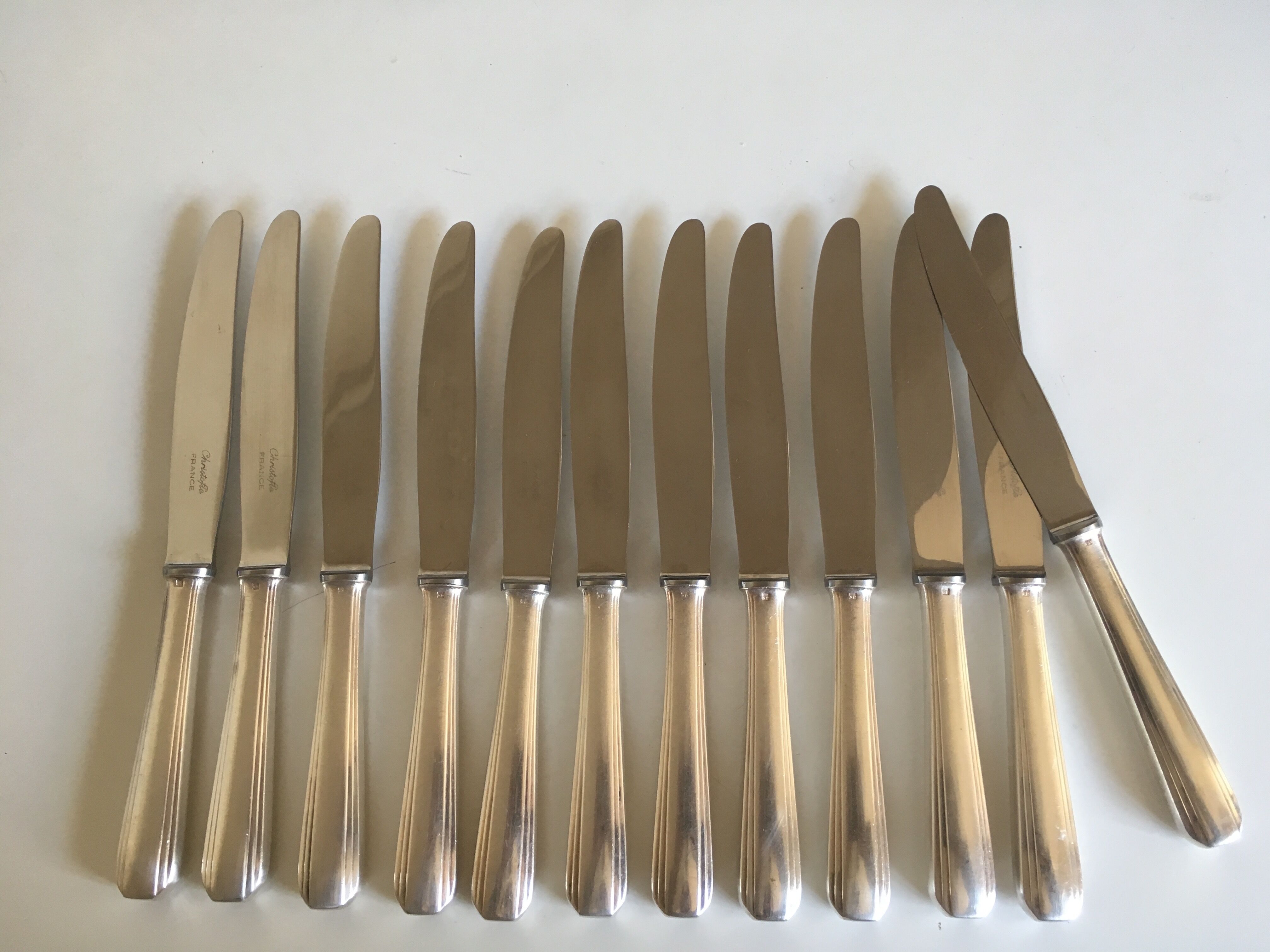 Set of 12 knives Christofle Boréal 1940