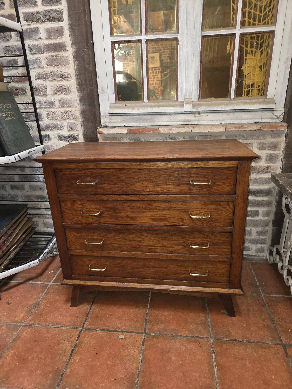 Vintage oak chest of drawers from the 60s
