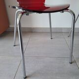 Vintage red plexi and chrome chair