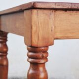 Square fir dining table, 1950s