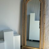 Rattan foot mirror with braces H:2m