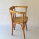 Fauteuil de bureau, bois blond, vers 1930, assise bois