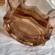 Vintage pink glass liqueur service