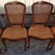 Lot de 6 chaises cannées