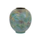 Abstract Ruscha Art 863 Convex Blue Vase West Germany Ceramics