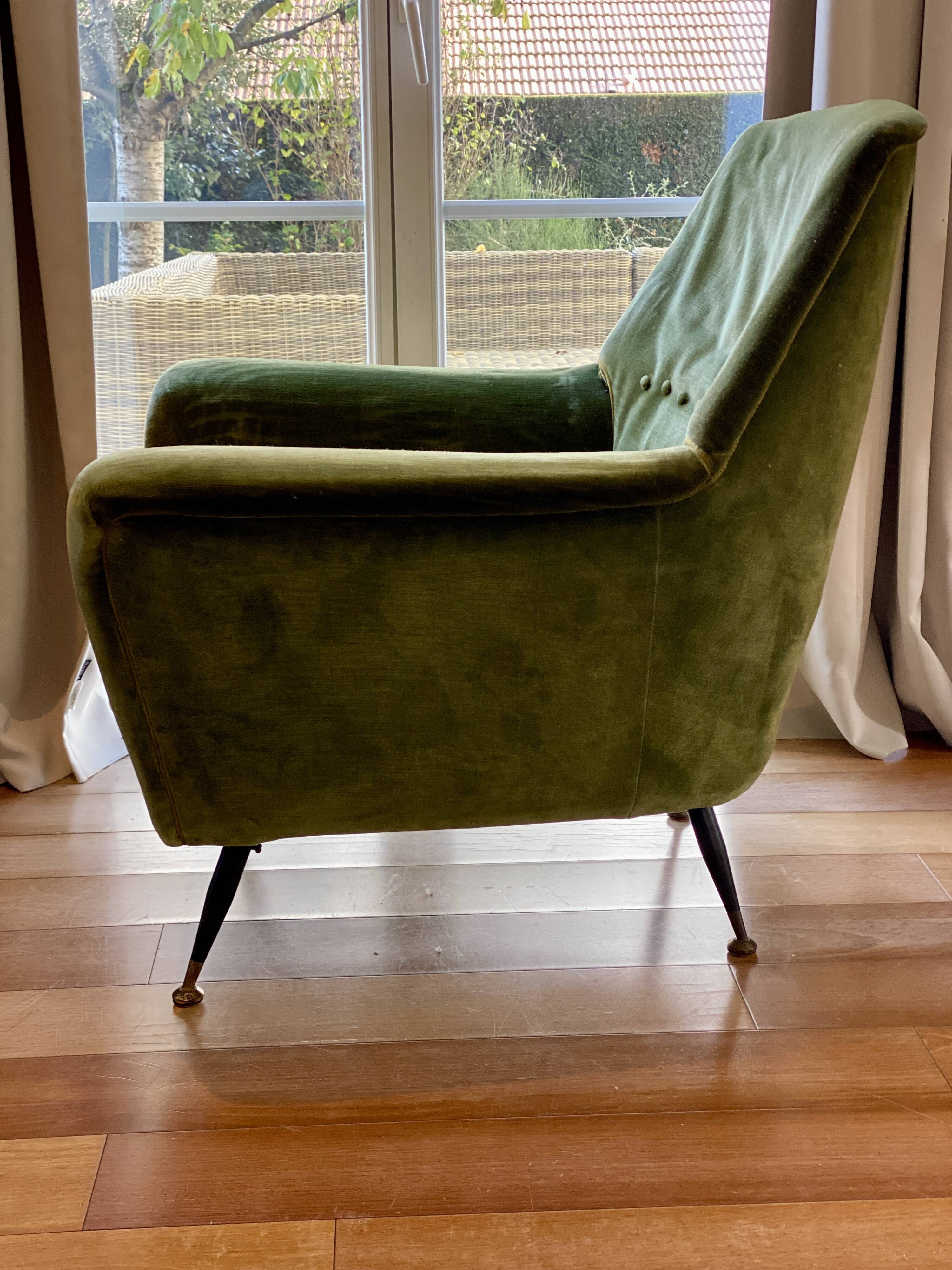 Suite de 2 fauteuils de style Gio Ponti - Suite de 2 fauteuils de style Gio Ponti