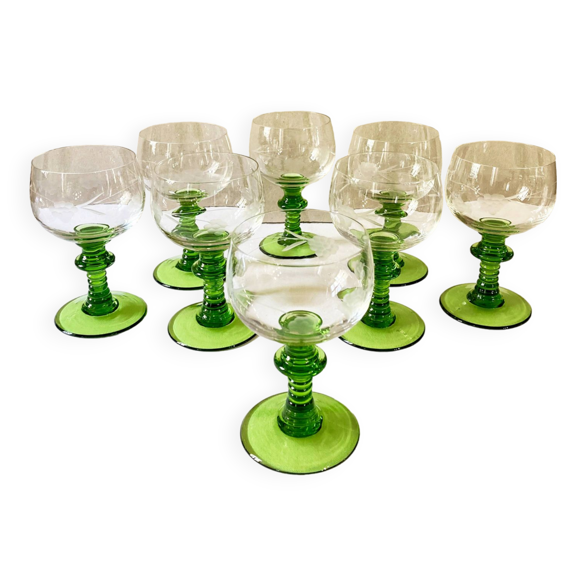 Roemer Alsace white wine glasses in crystal