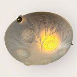 Sabino art deco basin ceiling light signed 1930 France