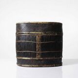 "Tampung" box, bamboo and leaf Indonesia, Lombok early 20th century