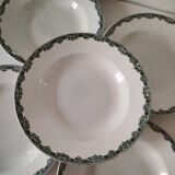 Set of 6 antique soup plates – Ironstone, circa 1900