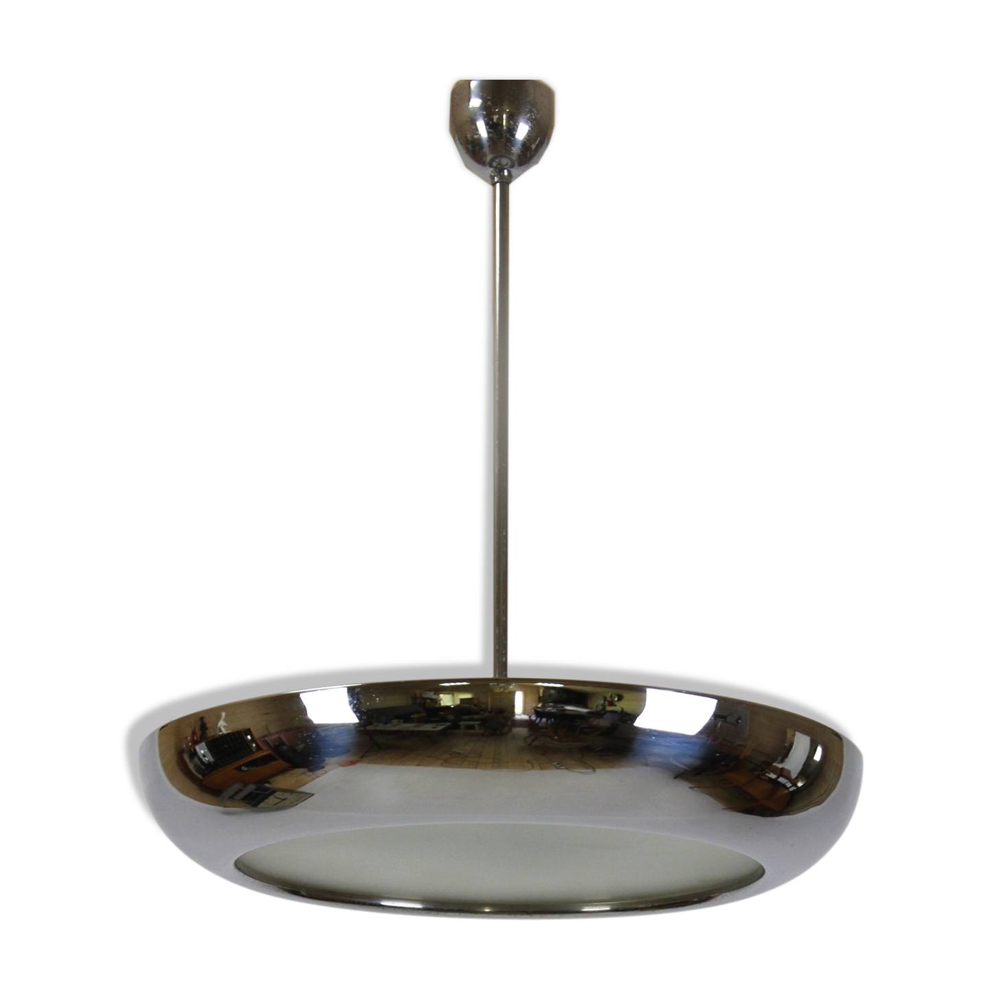 UFO chrome pendant by Josef Hurka for Napako, 1930