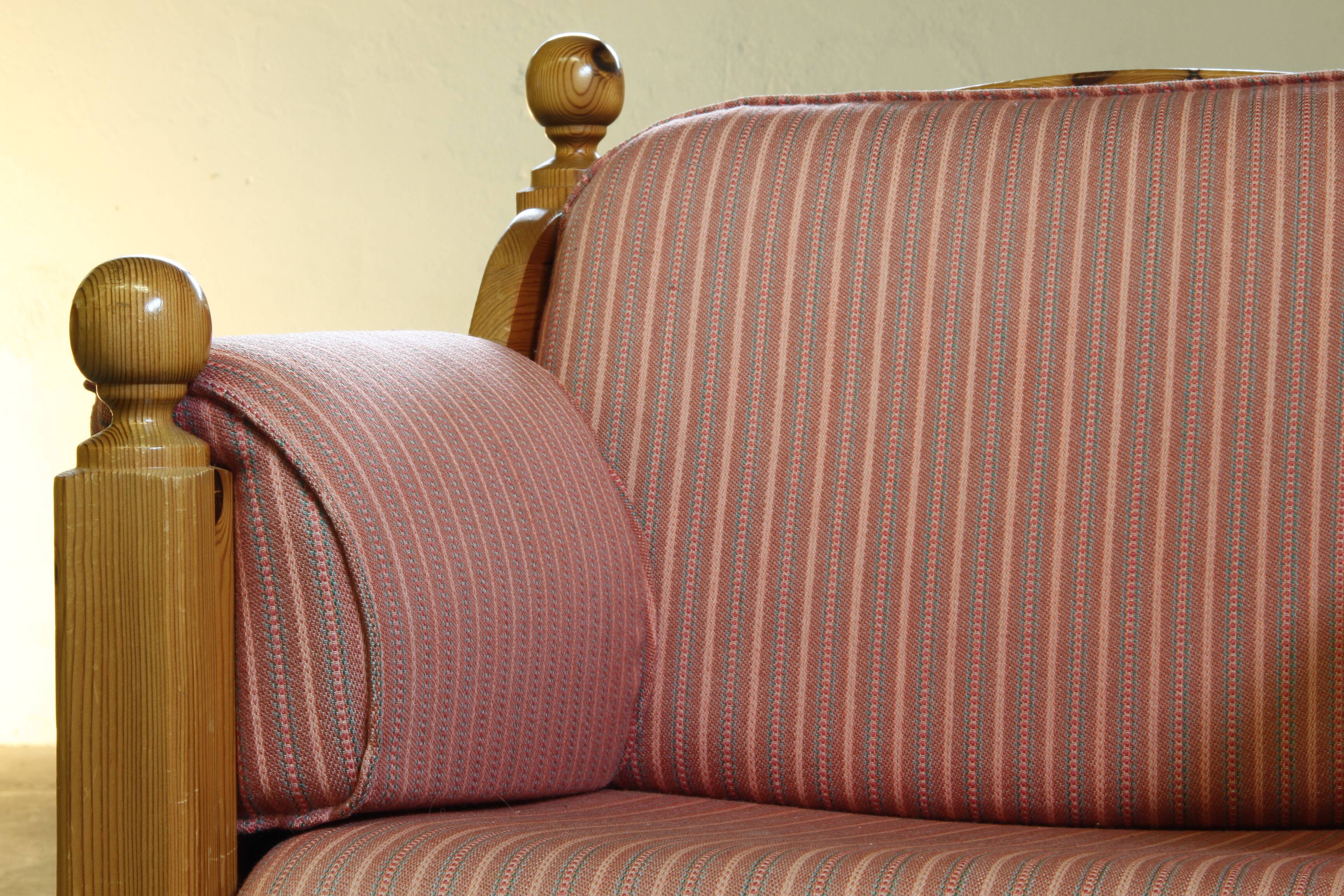 Vintage mid-century Danish pine lounge chair, 1970s