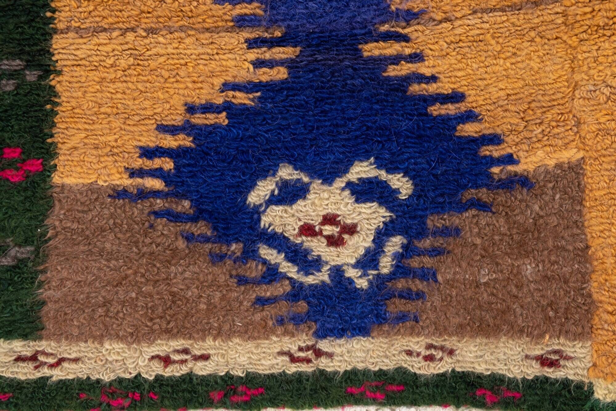 Turkish shaggy tulu carpet, 1970s