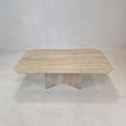 Italian Coffee Table in Travertine, 1980s