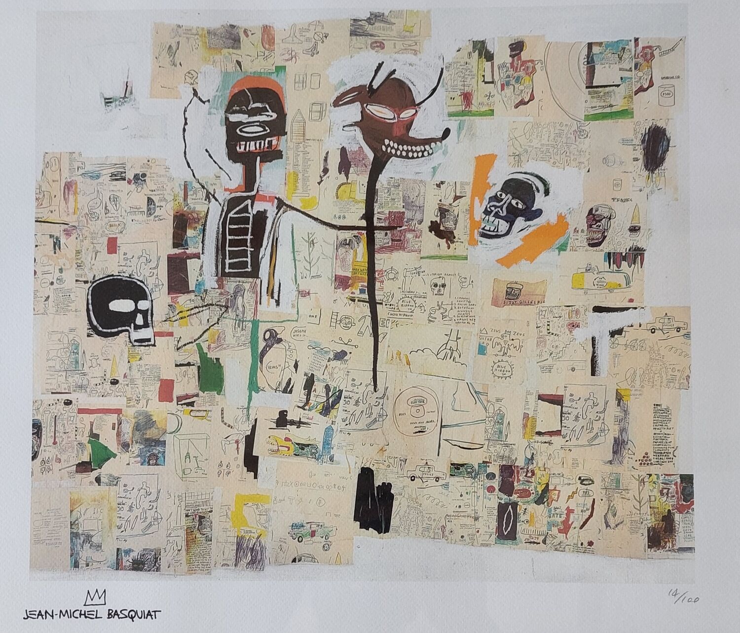 Vintage Jean Michel Basquiat lithograph
