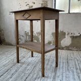 Oak spindle leg console