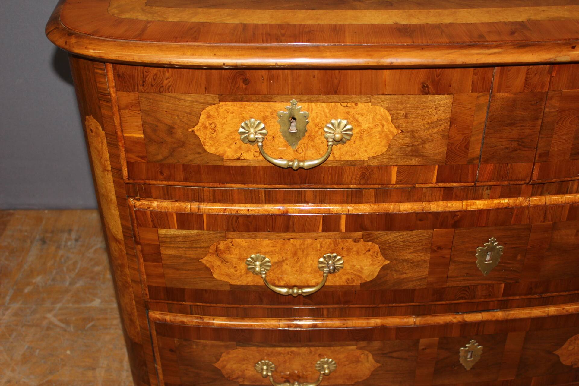 Louis XIV commode in 18th-century marquetry