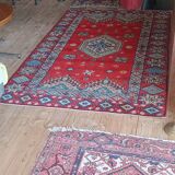 Tapis oriental de Rabbat Maroc, vintage des années 1970. Travail artisanal