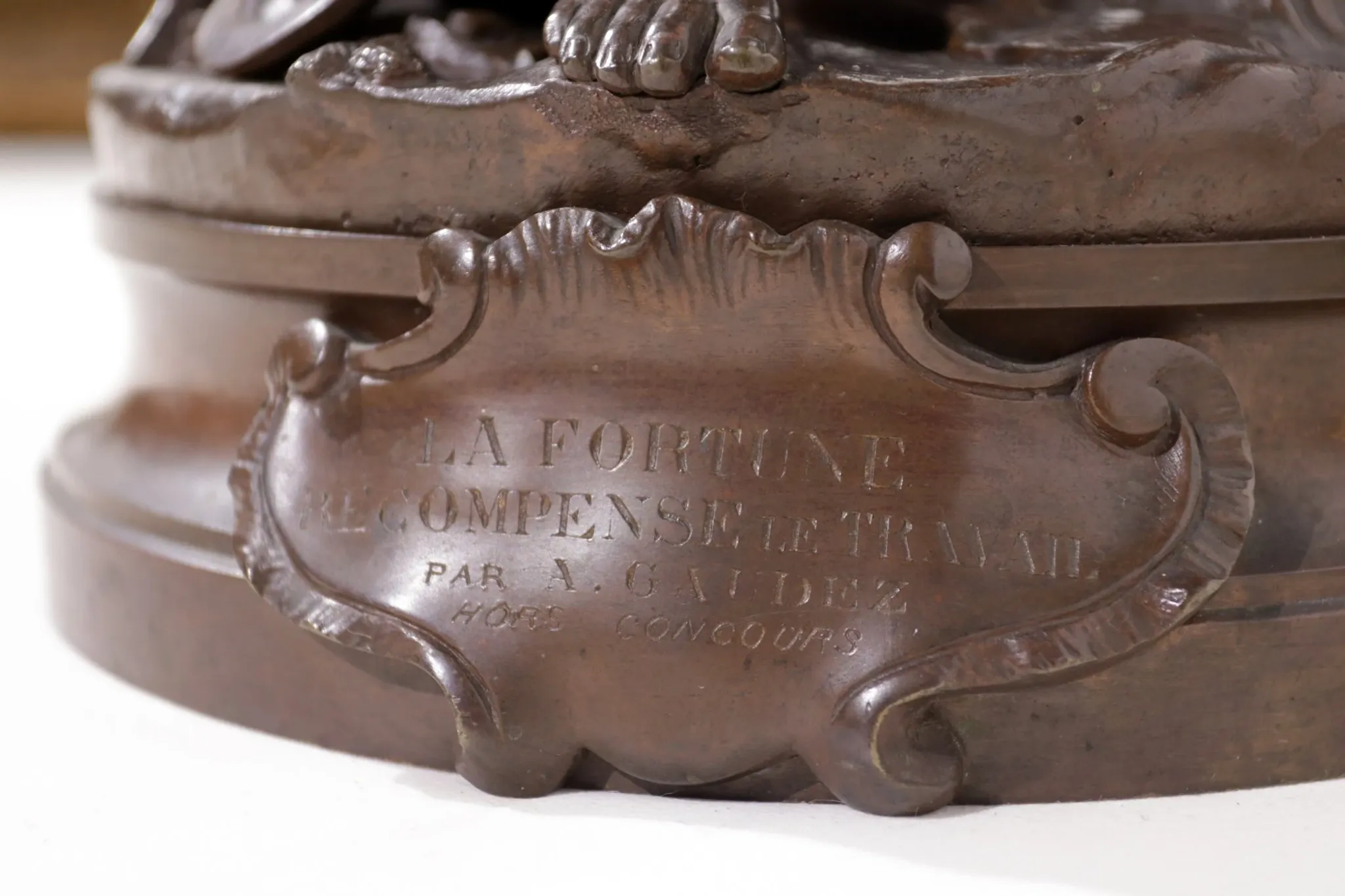 Adrien-Etienne Gaudez (1845-1902) bronze 'La Fortune récompense le travail'