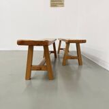 Pair of 2m elm benches