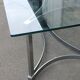 1970s glass and chrome table, 300 cm, for 12 people.