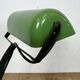 Lampe de banque vintage en émail vert, années 1950