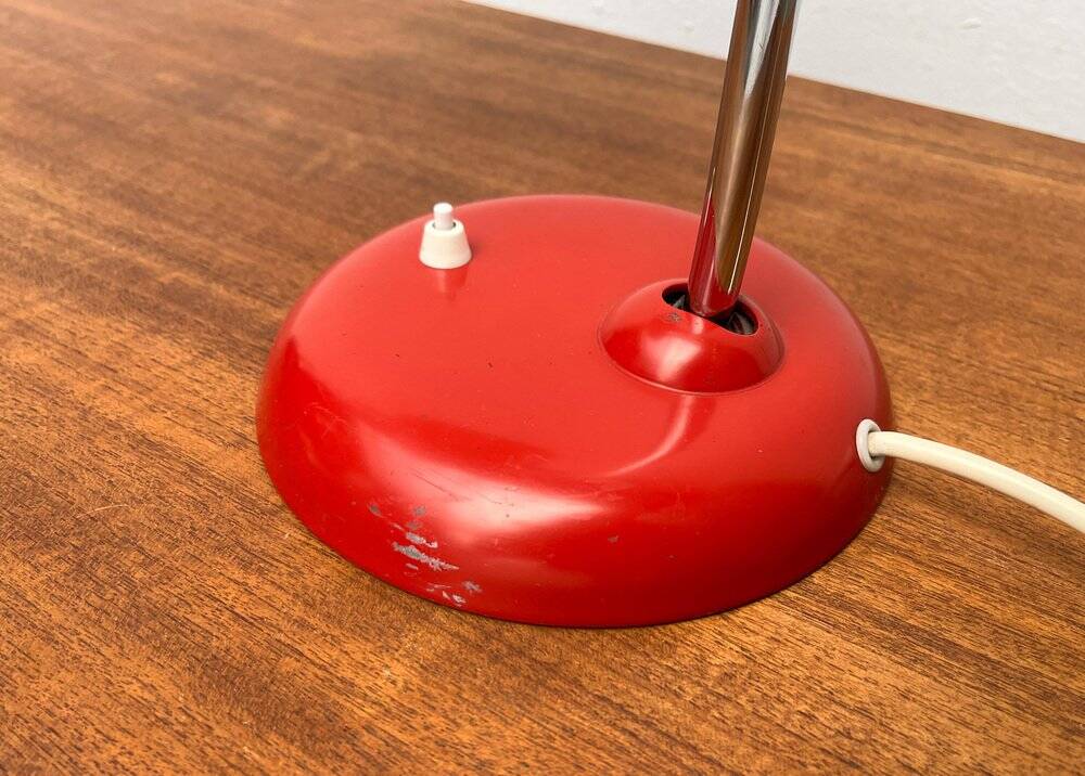 Red German table lamp mid-century 6786 by Christian Dell for Kaiser Idell, 1960s
