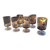 Smoked stemmed glasses – 1970s