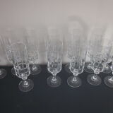 12 crystal champagne flutes
