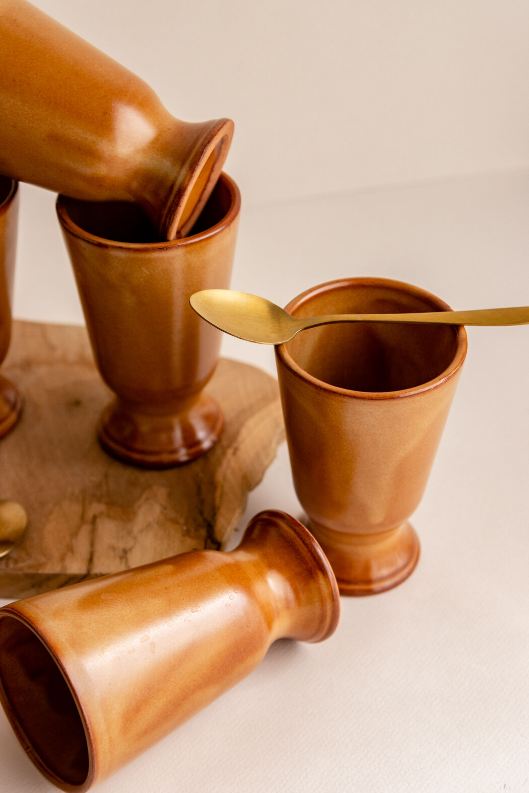 lot of 6 Mazagran terracotta