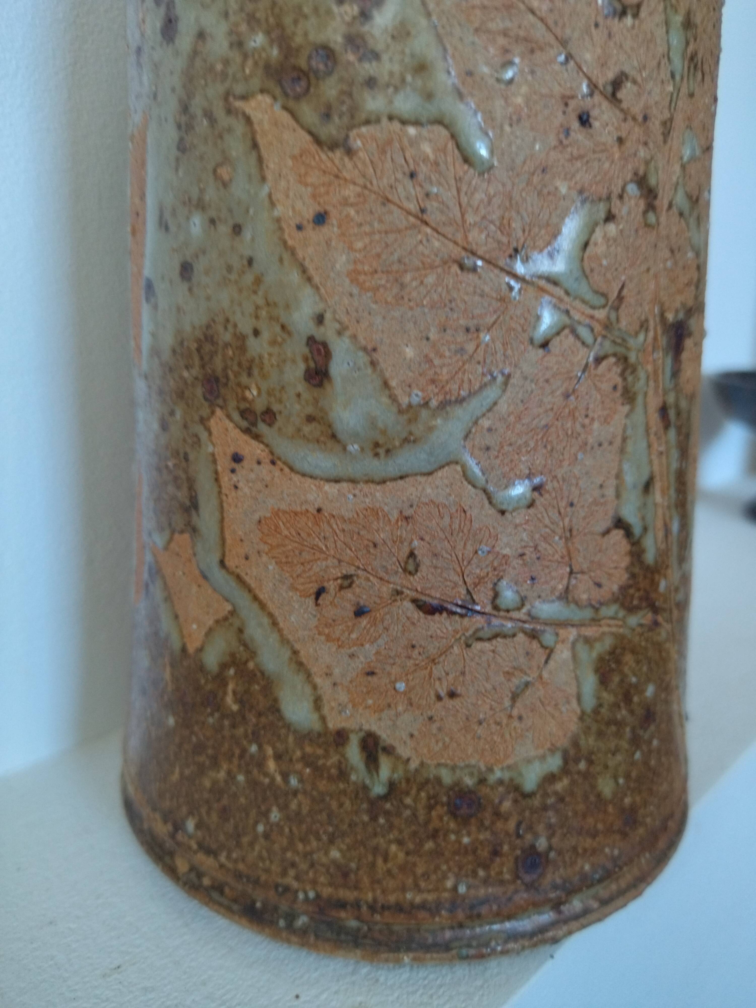 Alain Blanchard stoneware bottle vase