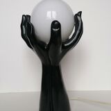 Lamp hands globe opaline