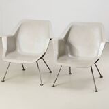 Rare Pair of Early 416 Chairs by Wim Rietveld & Andere Cordemeyer for Gispen 1957