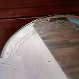 Art Deco beveled engraved mirror