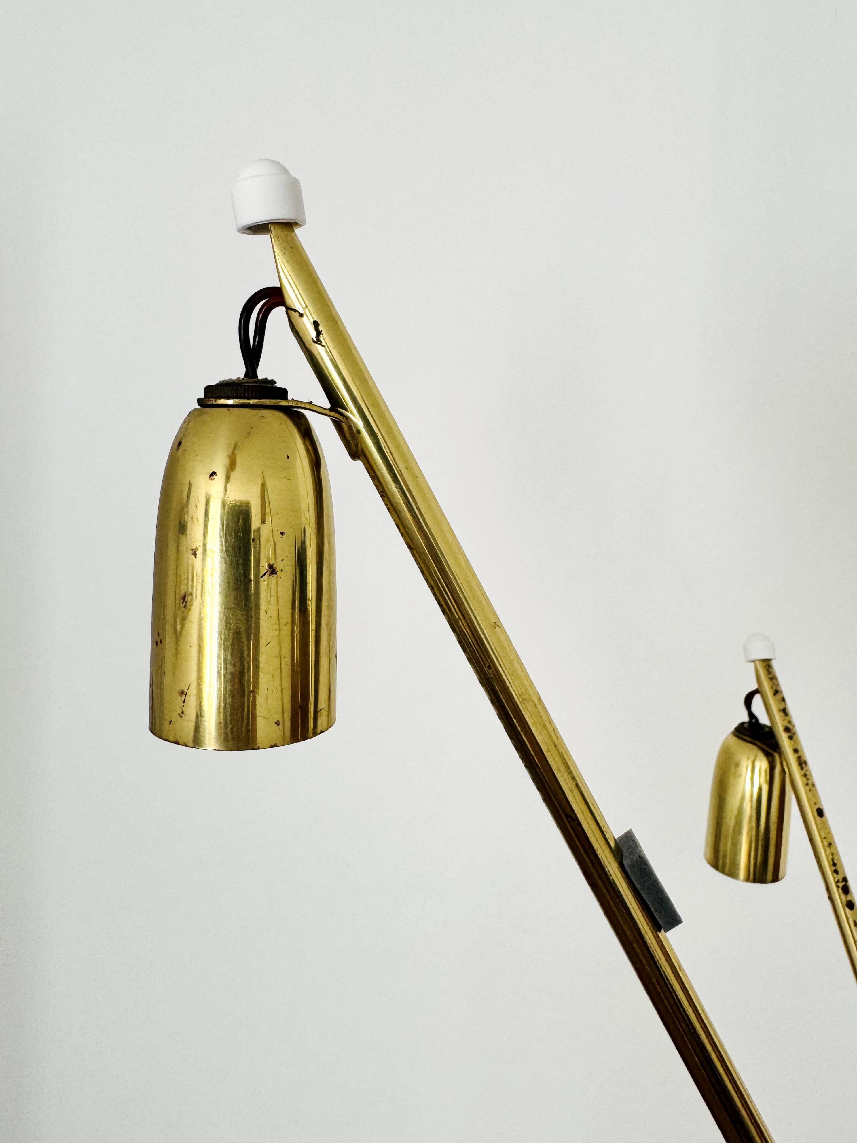 Beautiful Brass Chandelier by Rupert Nikoll