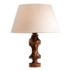 Mid-century brutalist wooden table lamp