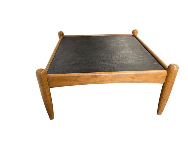 Table basse brutaliste vintage / table basse Eric Merthen