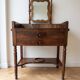 Vintage dressing table set: natural wood 80L x 39D