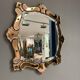 Venetian Quadratic Mirror with Rosé Rauchglass Frame