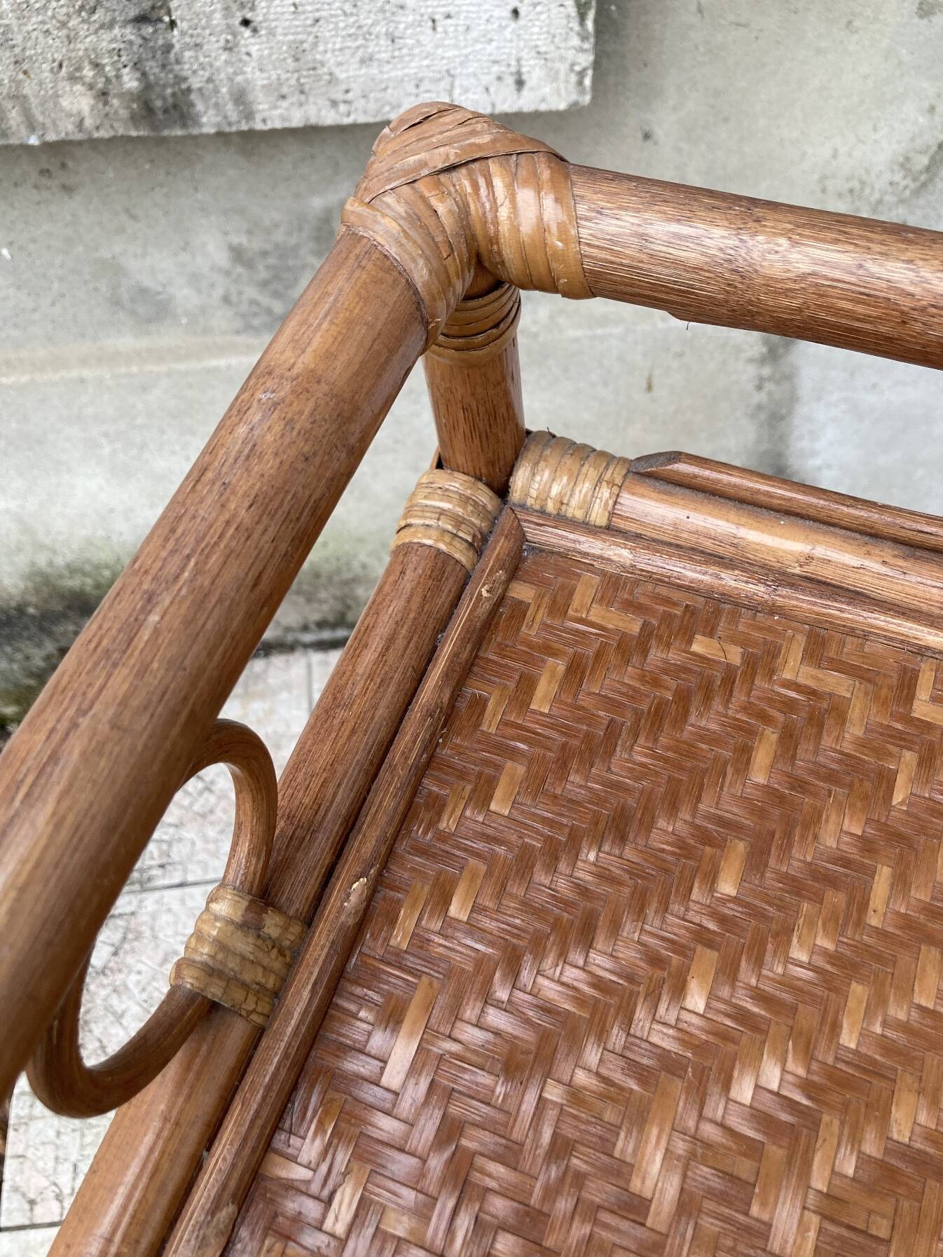 Vintage rattan chiffonier