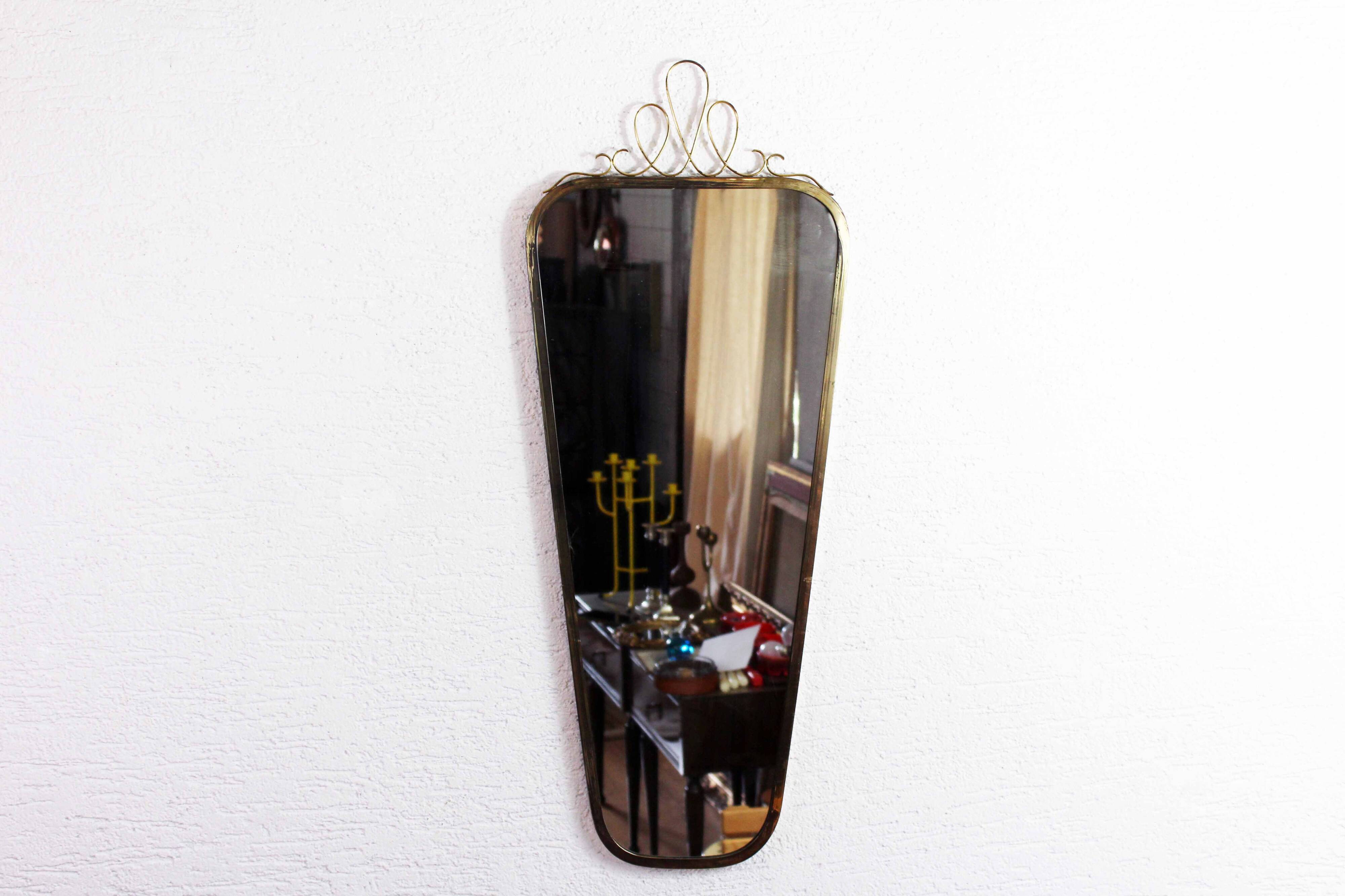 Miroir forme libre en laiton