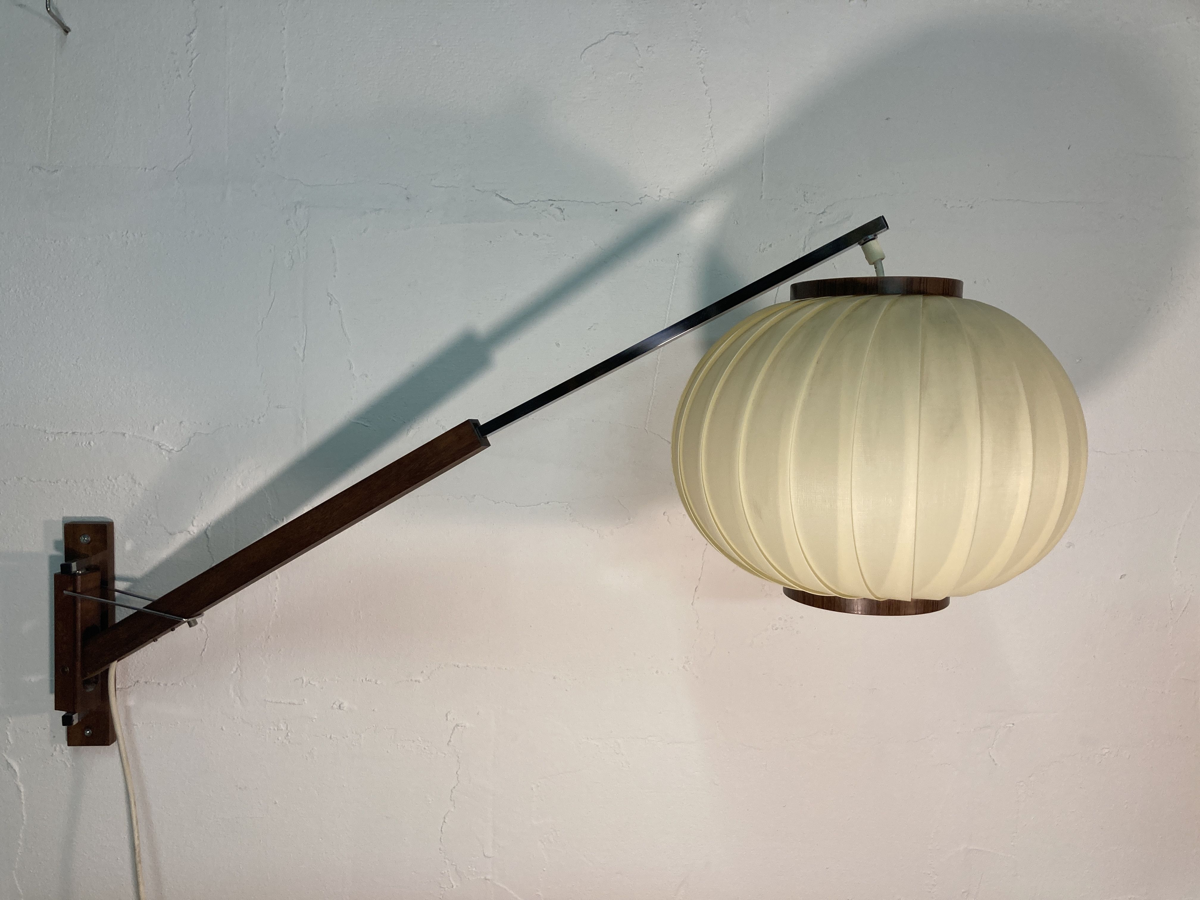 Midcentury swing wall lamp by Svend Aage Holm-Sørensen for HOLM-SØRENSEN & CO, 1950S