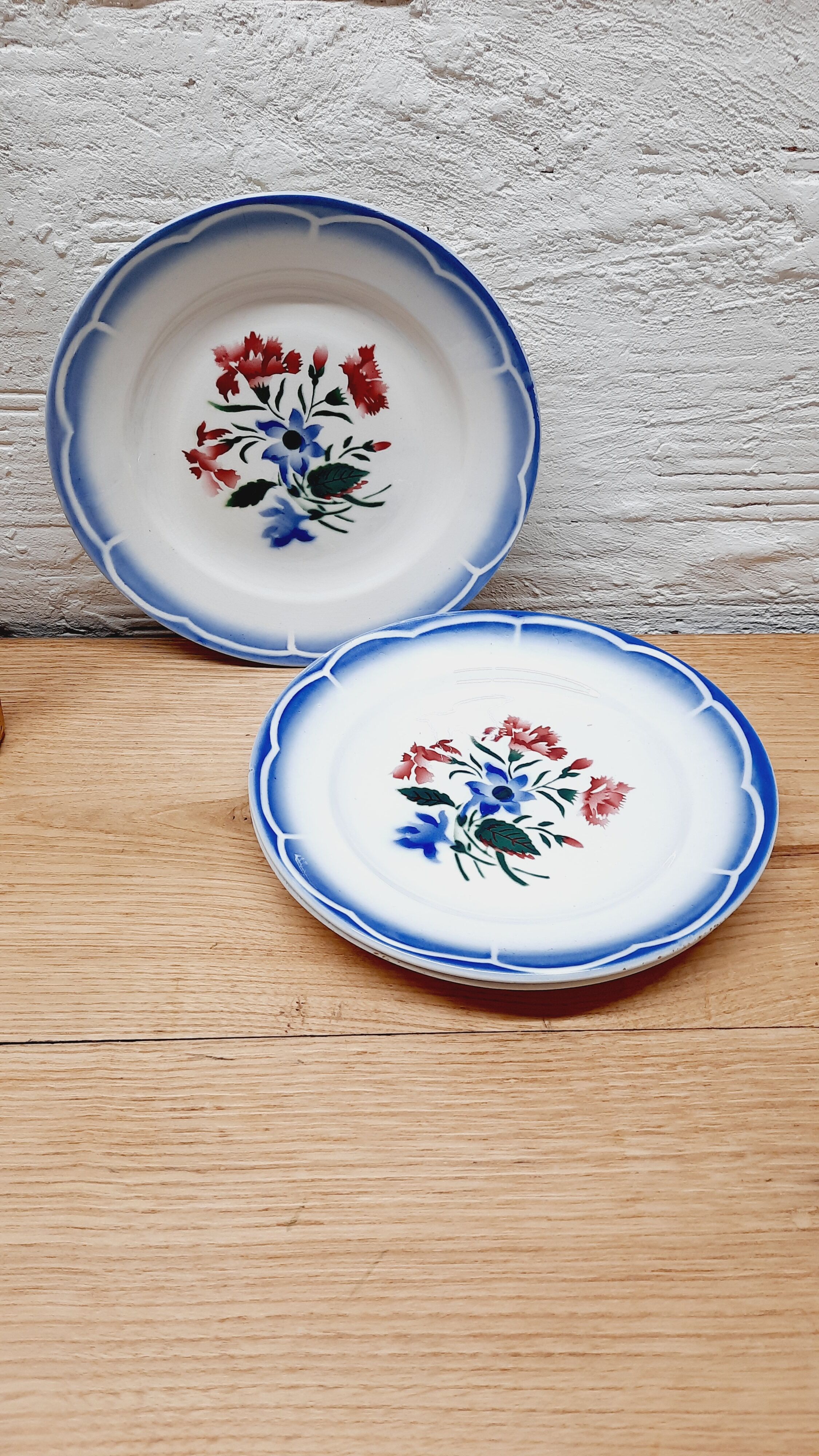 Set 3 assiettes plates Sarreguemines